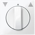 MERTEN - Zentralplatte f. Rollladen-Tast-Rastschalter-Eins., polarweiß glänzend, System M