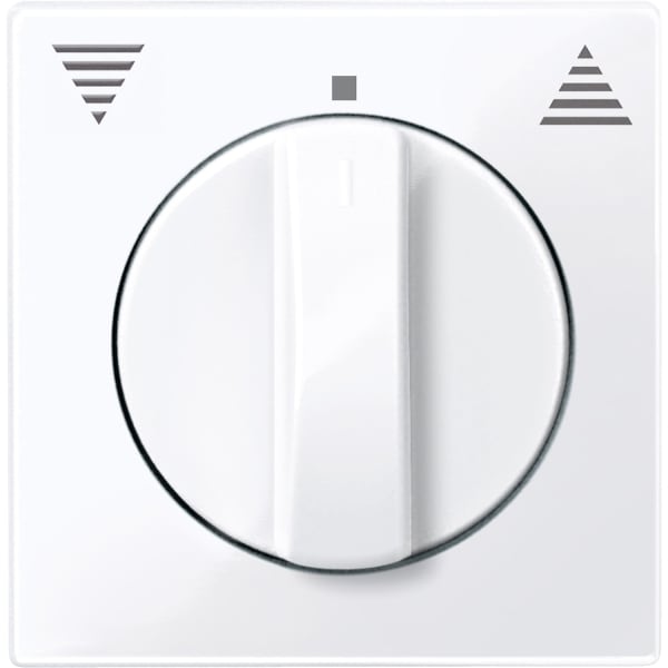 MERTEN - Zentralplatte f. Rollladen-Tast-Rastschalter-Eins., aktivweiß glänzend, System M