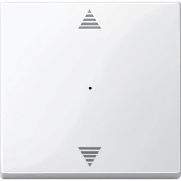 MERTEN - Wippe für Tastermodul 1fach mit Aufdruck Auf/Ab, polarweiß glänzend, System M