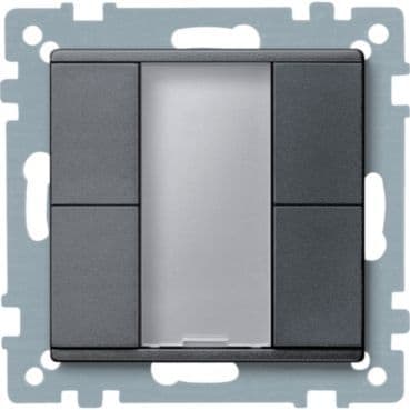 MERTEN - Taster 2fach plus, anthrazit, System M