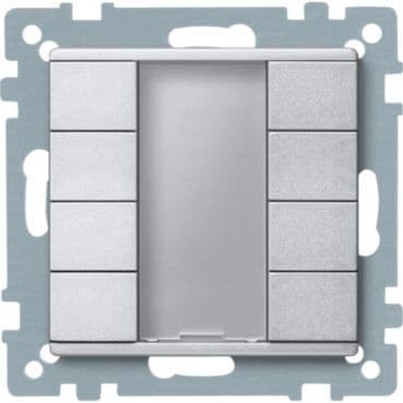 MERTEN - Taster 4fach plus, aluminium, System M