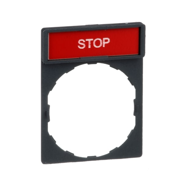 SCHNEIDER ELECTRIC - Schildträger 30x40mm, für Ø 22 Geräte, m. Schild STOP
