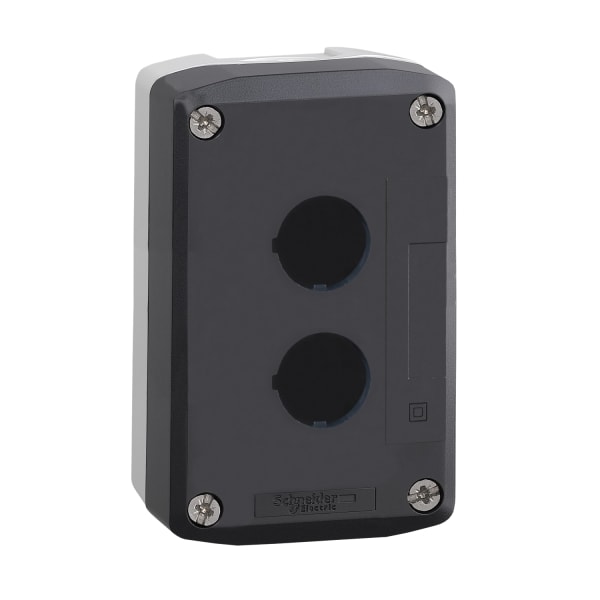 SCHNEIDER ELECTRIC - Leergehäuse, Harmony XALD, Kunststoff, dunkelgrau, 2 Bohrungen, 22mm