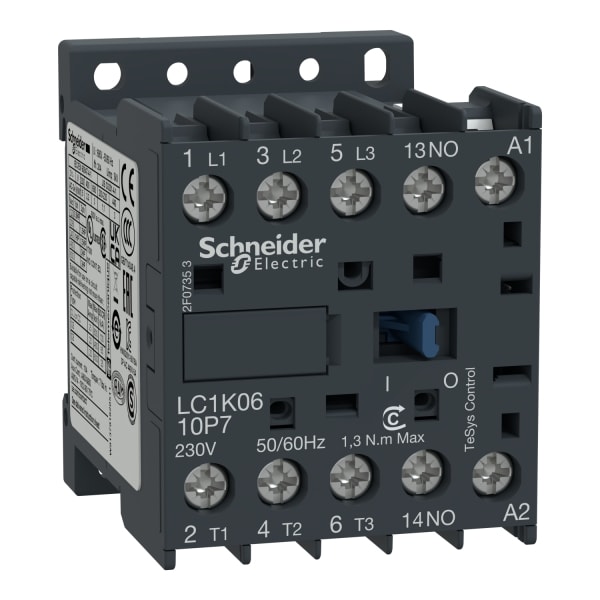 SCHNEIDER ELECTRIC - Leistungsschütz, 3p+1S, 5,5kW/400V/AC3, 12A, Spule 230V 50/60Hz