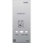 MERTEN - Zentralplatte für Rasiersteckdose, aluminium, System M