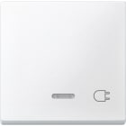 MERTEN - Wippe mit Kontrollfenster und Aufdruck Steckdose, polarweiß, System M