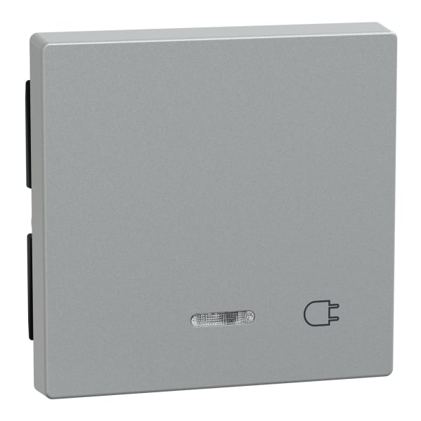 MERTEN - Wippe mit Kontrollfenster und Aufdruck Steckdose, aluminium, System M