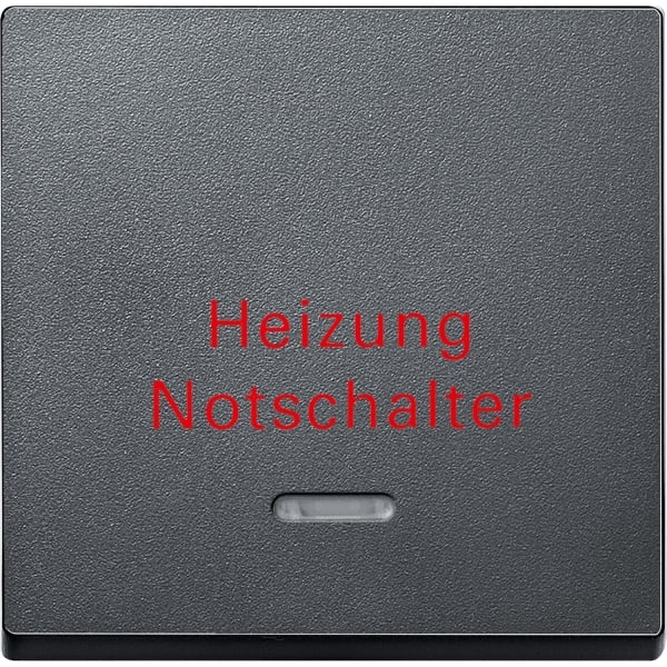 MERTEN - Wippe mit Kontrollfenster und Aufdruck Heizungsnotschalter, anthrazit, System M