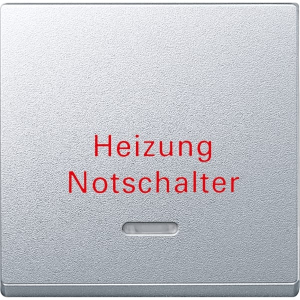 MERTEN - Wippe mit Kontrollfenster und Aufdruck Heizungsnotschalter, aluminium, System M