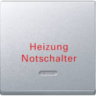 MERTEN - Wippe mit Kontrollfenster und Aufdruck Heizungsnotschalter, aluminium, System M
