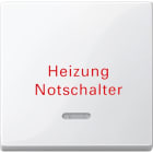 MERTEN - Wippe m. Kontrollfenster u. Aufdruck Heizungsnotschalter, polarws. glänz.,Sys. M