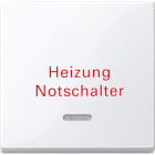 MERTEN - Wippe m. Kontrollfenster u. Aufdruck Heizungsnotschalter, aktivws. glänz.,Sys. M