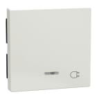 MERTEN - Wippe mit Kontrollfenster und Aufdruck Steckdose, polarweiß glänzend, System M