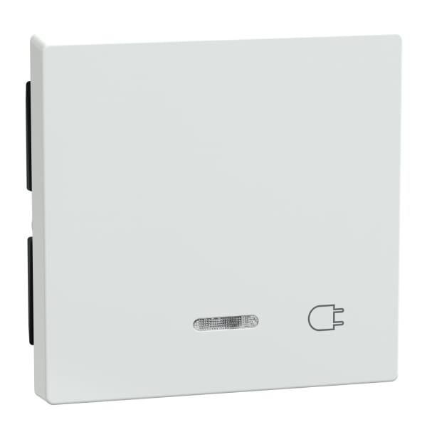 MERTEN - Wippe mit Kontrollfenster und Aufdruck Steckdose, aktivweiß glänzend, System M