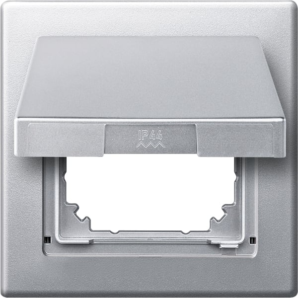 MERTEN - Schutzabdeckung IP 44, aluminium glänzend, M-SMART