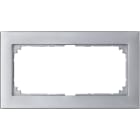 MERTEN - M-PLAN-Rahmen, 2fach ohne Mittelsteg, aluminium