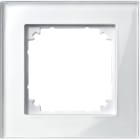 MERTEN - M-PLAN-Echtglasrahmen, 1fach, Brillantweiß