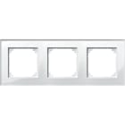 MERTEN - M-PLAN-Echtglasrahmen, 3fach, Brillantweiß
