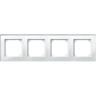 MERTEN - M-PLAN-Echtglasrahmen, 4fach, Brillantweiß
