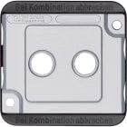 MERTEN - Zentralplatte für Antennensteckdosen, mattsilber, PANZER
