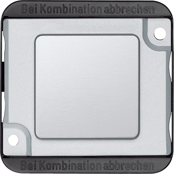 MERTEN - Blindabdeckung, mattsilber, PANZER
