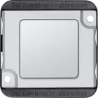 MERTEN - Blindabdeckung, mattsilber, PANZER