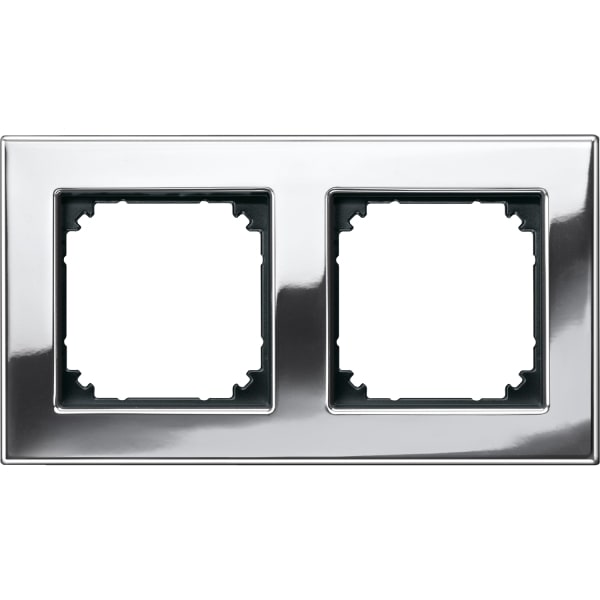 MERTEN - M-PLAN-Metallrahmen, 2fach, Chrom