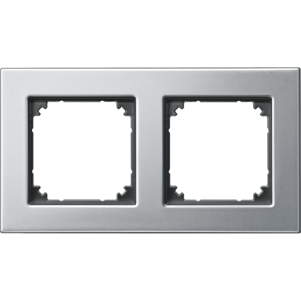 MERTEN - M-PLAN-Metallrahmen, 2fach, Platinsilber