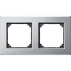 MERTEN - M-PLAN-Metallrahmen, 2fach, Platinsilber