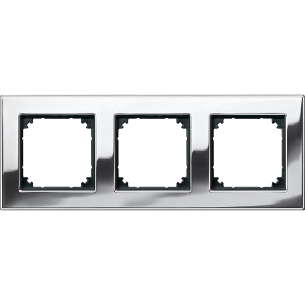 MERTEN - M-PLAN-Metallrahmen, 3fach, Chrom