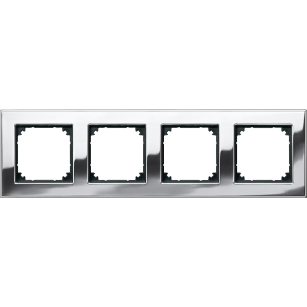 MERTEN - M-PLAN-Metallrahmen, 4fach, Chrom