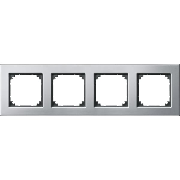 MERTEN - M-PLAN-Metallrahmen, 4fach, Platinsilber