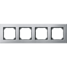 MERTEN - M-PLAN-Metallrahmen, 4fach, Platinsilber