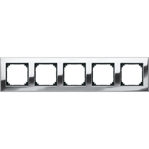 MERTEN - M-PLAN-Metallrahmen, 5fach, Chrom