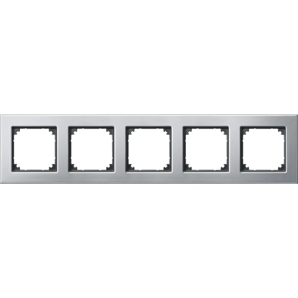 MERTEN - M-PLAN-Metallrahmen, 5fach, Platinsilber