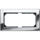 MERTEN - M-PLAN-Metallrahmen, 2fach ohne Mittelsteg, Chrom