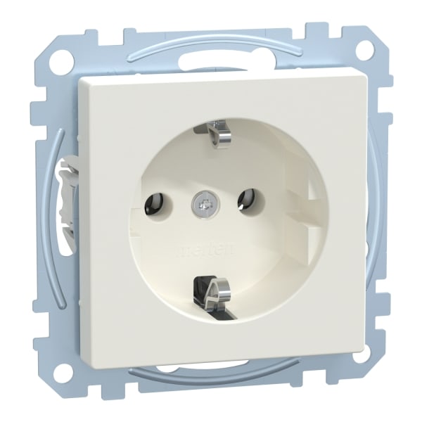 MERTEN - SCHUKO-Steckdose, Steckklemmen, polarweiß, System M
