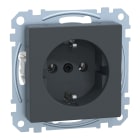 MERTEN - SCHUKO-Steckdose, Steckklemmen, anthrazit, System M