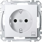 MERTEN - SCHUKO-Steckdose mit Kennz. Computer, BRS, Steckklemmen, polarweiß, System M