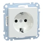 MERTEN - SCHUKO-Steckdose, BRS, Steckklemmen, aktivweiß glänzend, System M