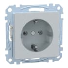 MERTEN - SCHUKO-Steckdose, Steckklemmen, aluminium, System M