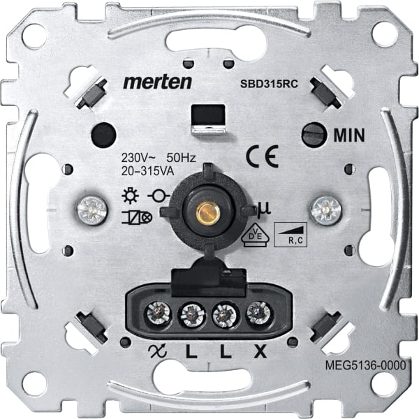 MERTEN - Drehdimmer-Einsatz für kapazitive Last, 20-315 W