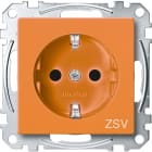 MERTEN - SCHUKO-Steckdose für Sonderstromkr., BRS, StK, Mit Kennz. ZSV, orange, System M