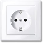 MERTEN - SCHUKO-Steckdose mit voller Abdeckplatte, BRS, StK, aktivweiß glänzend, M-SMART
