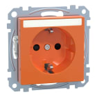 MERTEN - SCHUKO-Steckdose f. Sonderstromkr. m. Schriftf., BRS, StK, ZSV, orange, System M