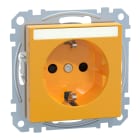 MERTEN - SCHUKO-Steckdose für Sonderstromkr. mit Schriftf., BRS, Steckkl., gelb, System M