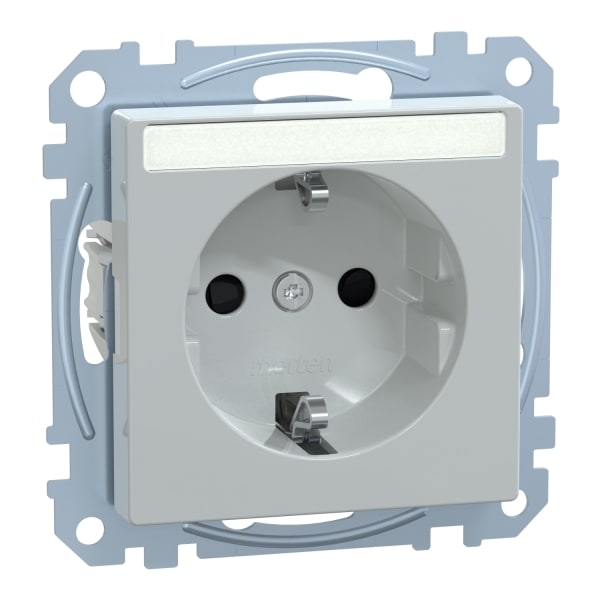 MERTEN - SCHUKO-Steckdose für Sonderstromkr. mit Schriftf., BRS, StK, lichtgrau, System M