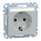 MERTEN - SCHUKO-Steckdose für Sonderstromkr. mit Schriftf., BRS, StK, lichtgrau, System M