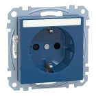 MERTEN - SCHUKO-Steckdose für Sonderstromkr. mit Schriftf., BRS, Steckkl., blau, System M