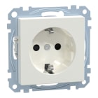 MERTEN - SCHUKO-Steckdose mit Kennz. Trockner, BRS, StK, polarweiß glänzend, System M